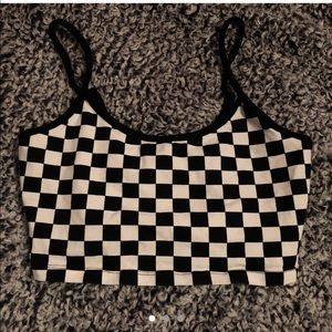 Checkered tank crop top 🏁